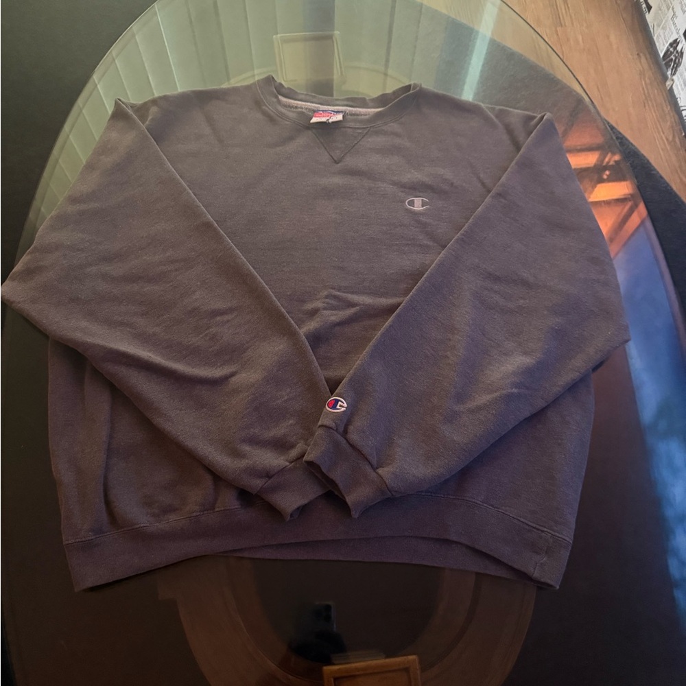 Champion Men's Dark Gray Crewneck Sweater
